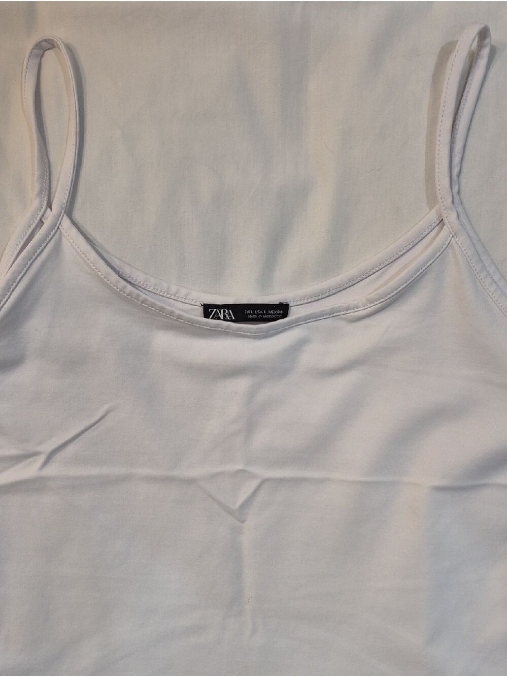 💕⃝🕊️ 3 For $ 15 💕⃝🕊️Zara White Camisole Spaghetti Strap - Picture 2 of 7